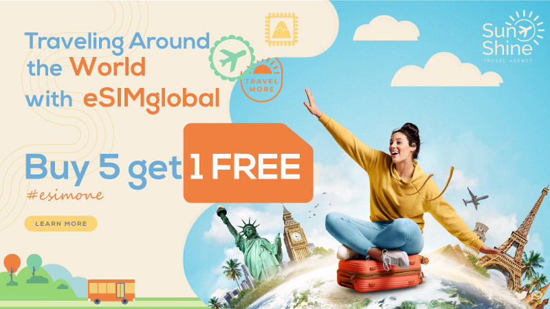 Buy 5 Get 1 Free eSIM: eSIMONE's Ultimate Group Travel Deal